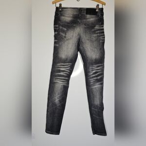 Boohoo Man Black Distressed Stretch Jeans 28R